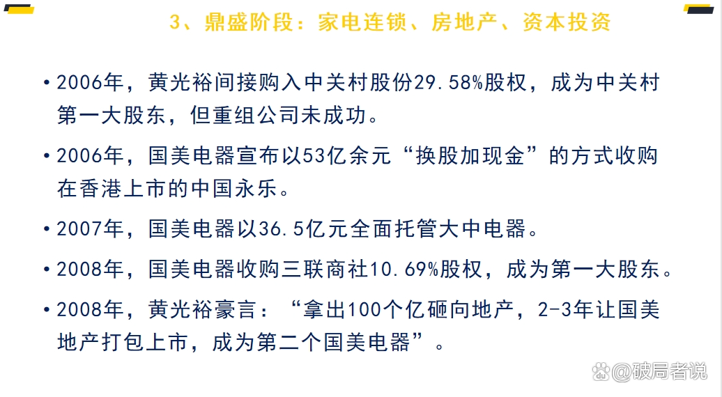 黄光裕豪赌汽车赛道